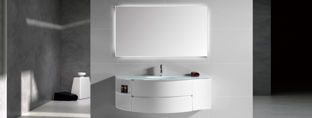 Mueble de Baño con Lavabo y Espejo, en Color Blanco - IL1561
